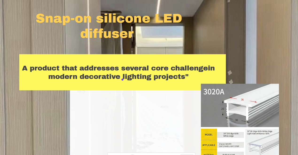 Snap-on silicone LED diffuser cover